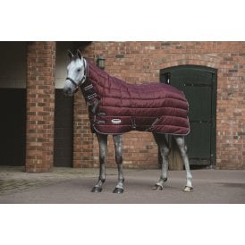 Weatherbeeta Comfitec 210D Channel Quilt Stable Combo Neck Heavy - Maroon/Grey/White