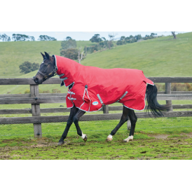 Weatherbeeta Comfitec Classic Combo Neck Medium - Red/Silver/Navy