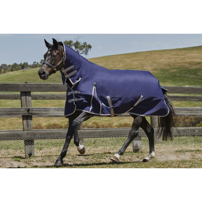 Weatherbeeta  Comfitec Essential Combo Neck Heavy - Navy/Silver/Red