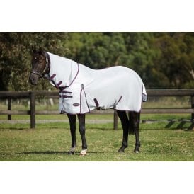 Weatherbeeta Comfitec Essential Mesh II Combo Neck - White/Maroon/Grey