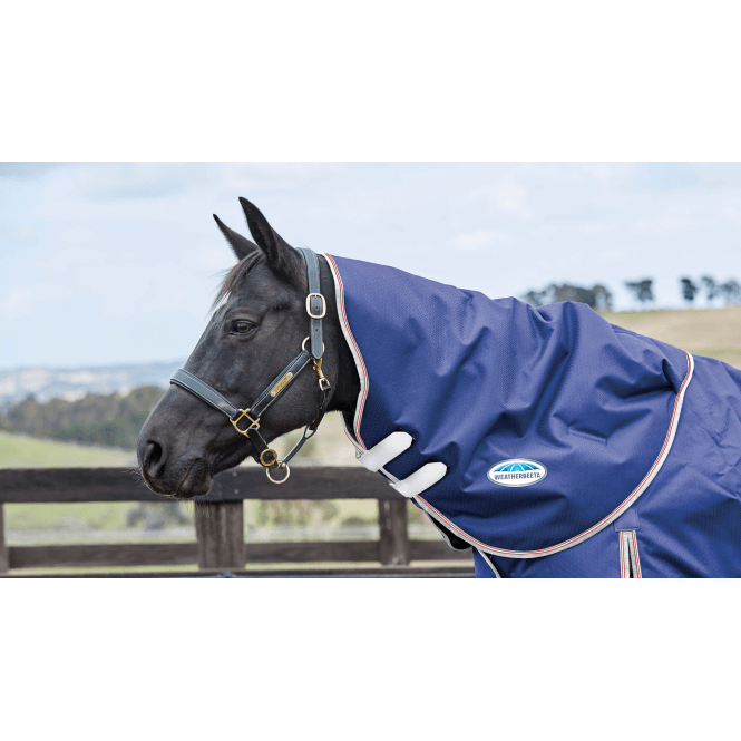 Weatherbeeta  Comfitec Essential Neck Rug Medium - Navy/Silver/Red