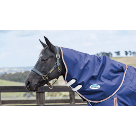 Weatherbeeta Comfitec Essential Neck Rug Medium - Navy/Silver/Red