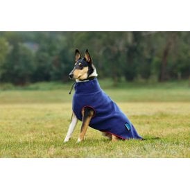 Weatherbeeta Comfitec Fleece Zip Dog Coat - Navy/Burgundy