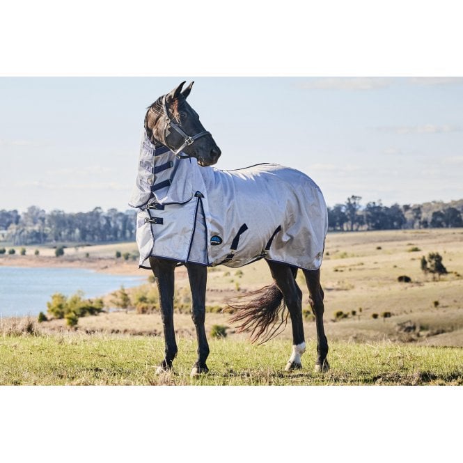 Weatherbeeta  Comfitec Hexi Shield Fly Sheet Combo - Silver/Navy/White