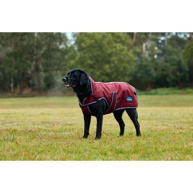 Weatherbeeta  Comfitec Premier Deluxe Waterproof Dog Coat - Burgundy/Navy Blue