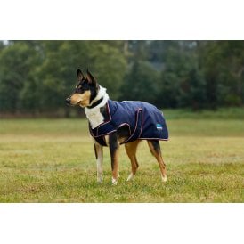 Weatherbeeta Comfitec Premier Deluxe Waterproof Dog Coat - Navy Blue/Burgundy