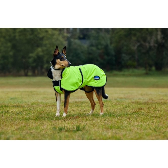 Weatherbeeta  Comfitec Reflective 300d Deluxe Showerproof Dog Coat - Yellow