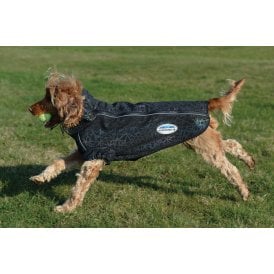Weatherbeeta Comfitec Reflective Print Active Dog Coat - Black Reflective Rainbow