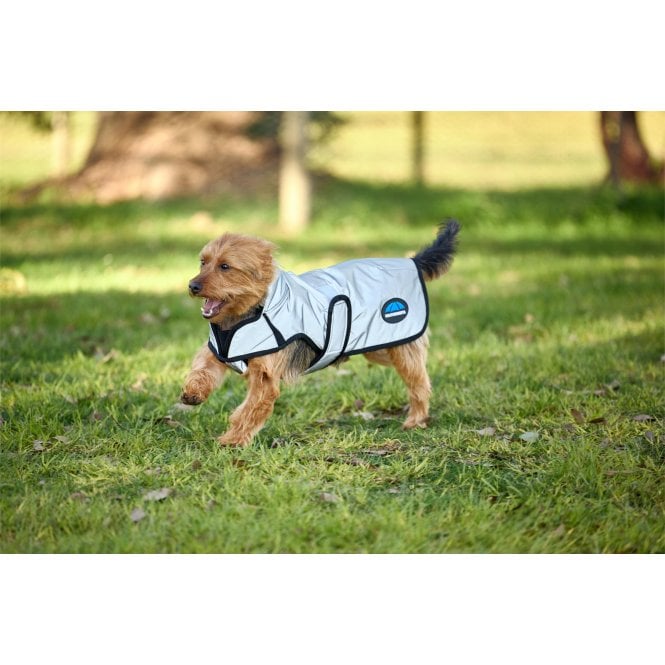 Weatherbeeta  Comfitec Reflective Showerproof Dog Coat - Silver