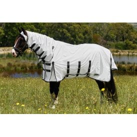 Weatherbeeta Comfitec Sweet Itch Shield Fly Sheet Combo - White/Charcoal