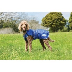 Weatherbeeta Comfitec Windbreaker Free Deluxe Dog Coat - Dark Blue/Grey/White