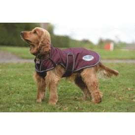 Weatherbeeta Comfitec Windbreaker Free Deluxe Dog Coat - Maroon/Grey/White