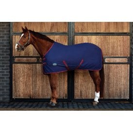 Weatherbeeta Cotton Sheet Standard Neck - Navy/Burgundy