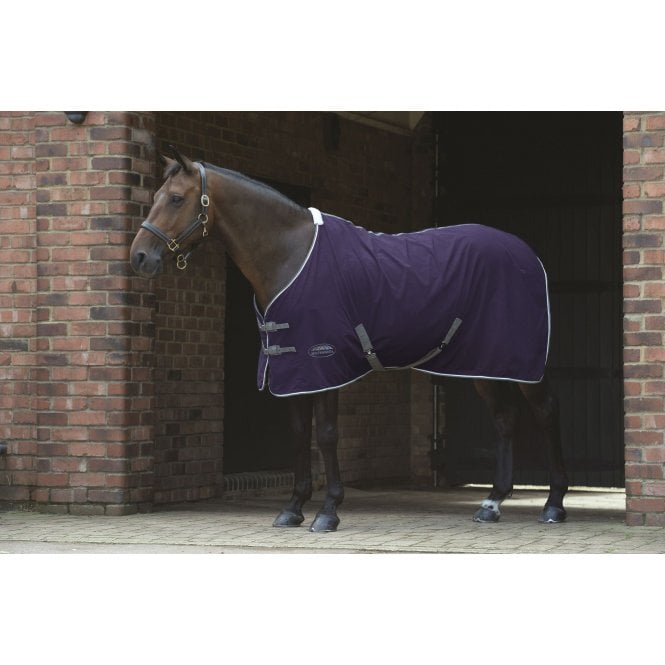 Weatherbeeta  Cotton Show Sheet With Surcingles II - Dark Blue/Grey/White