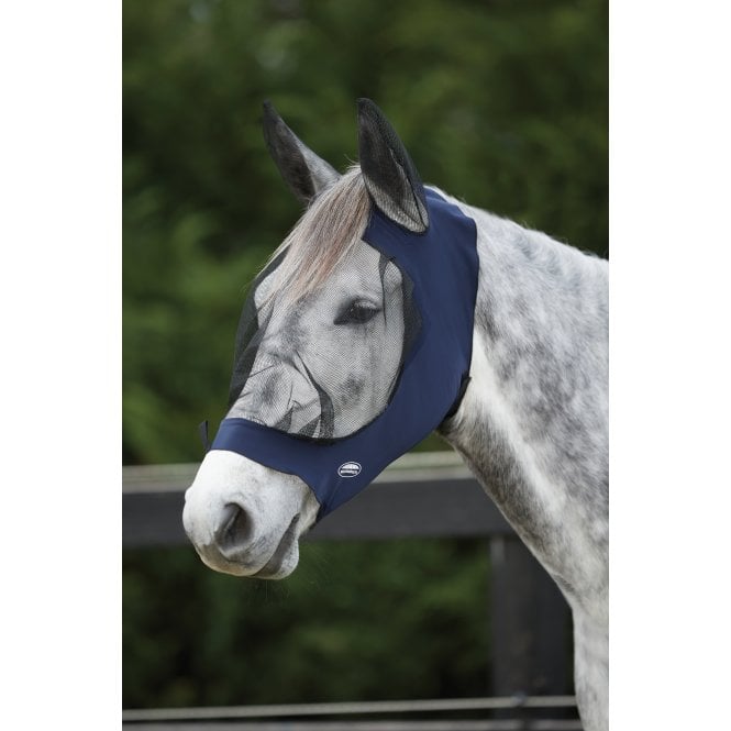 Weatherbeeta  DELUXE Stretch Eye Saver With Ears - Navy/Black