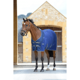 Weatherbeeta Fleece Cooler Standard Neck - Dark Blue/Grey/White