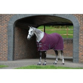 Weatherbeeta Fleece Cooler Standard Neck - Maroon/Grey/White