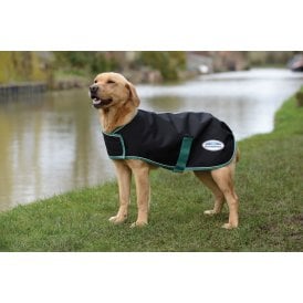 Weatherbeeta Green-Tec 900D Dog Coat Medium - Black/Bottle Green