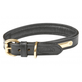Weatherbeeta Padded Leather Dog Collar - Black