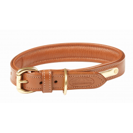 Weatherbeeta Padded Leather Dog Collar - Tan