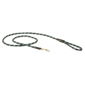 Weatherbeeta Rope Leather Dog Lead - Hunter Green/Brown