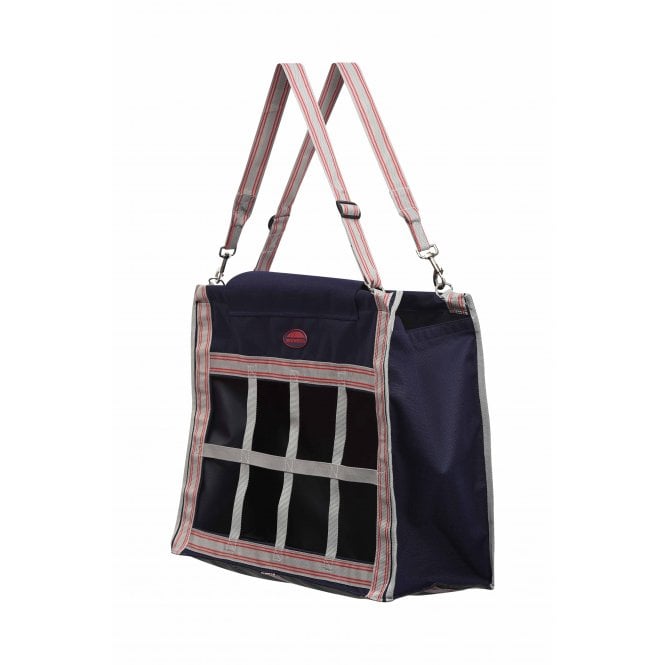 Weatherbeeta  Slow Feeder Hay Bag - Navy/Silver/Red
