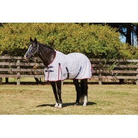 Weatherbeeta Summer Sheet Lite III Standard Neck - White/Navy/Red