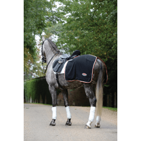Weatherbeeta Therapy-Tec Fleece Quarter Sheet - Black/Silver/Red